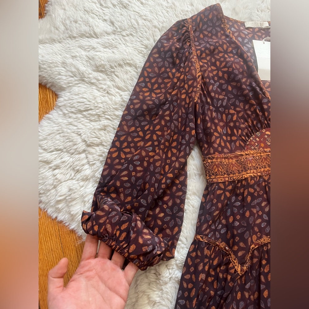 Ulla Johnson Brown and Orange Patterned Dress - Picture 2 of 13